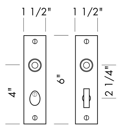 CS-F979PLMB Passage Latch - Mortise Bolt Privacy Door Set Specifications