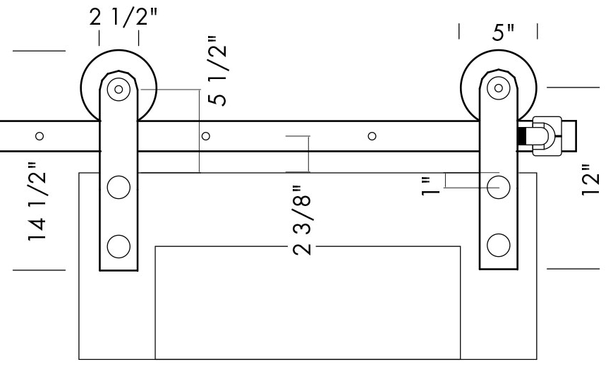 BRN-504 Sliding Barn Door Track Specifications