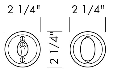 CS-440 - 441MB Bevel Edge Auxiliary Mortise Bolt Privacy Set Specifications