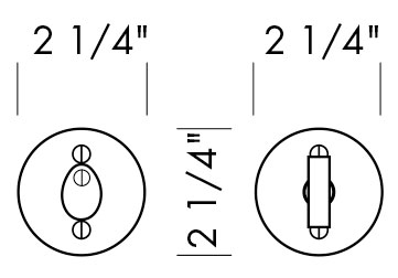 CS-RP9490 - RP9491MB Contemporary Auxiliary Mortise Bolt Privacy Set Specifications