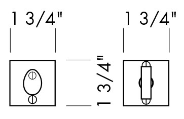 CS-9496 - 9497MB Contemporary Auxiliary Mortise Bolt Privacy Set Specifications