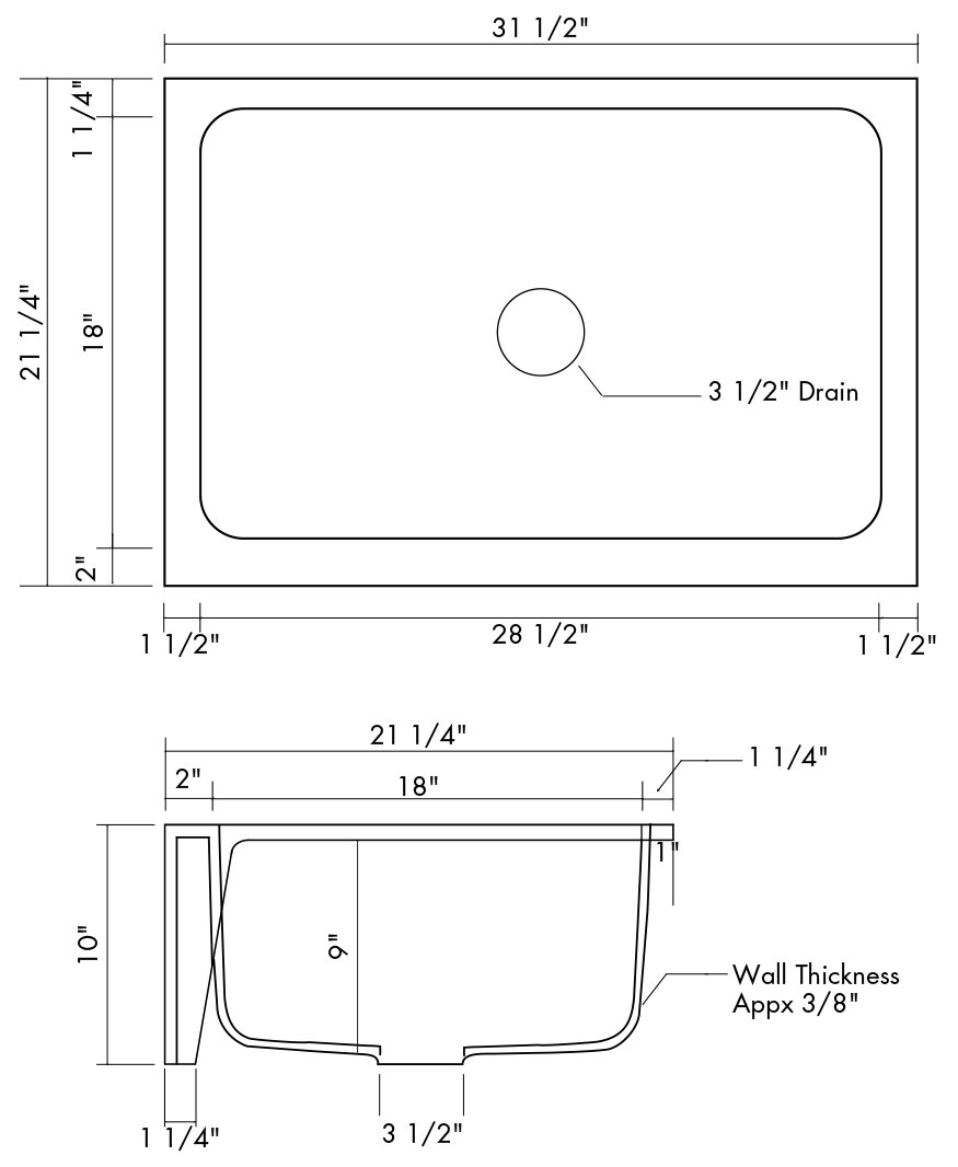 SINK-UM3222FRM-APRN Apron Front Under Mount Farmhouse Kitchen Sink Specifications