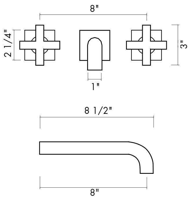 CS-WLF04 Wall Mount Lavatory Faucet Specifications