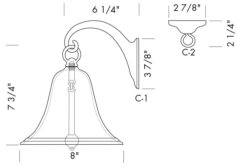 FPB-8-C-1 Solid Bronze Bell Specifications