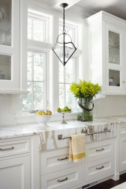 TB-36 Towel Bar on P-402 with CK-515 Cabinet Pulls . Shown in W1 Finish .