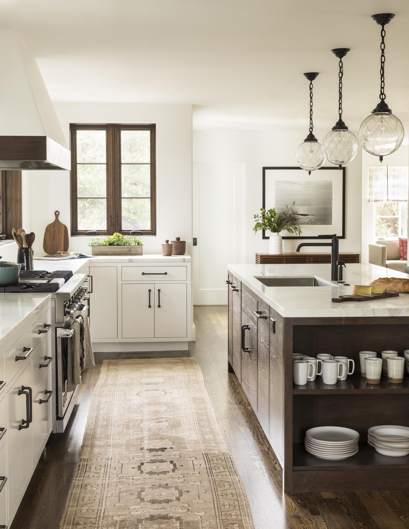 CK-580 and CK-583 Cabinet Pulls is S3 Finish Interior Design: Jute Home / Photography: Lisa Romerein