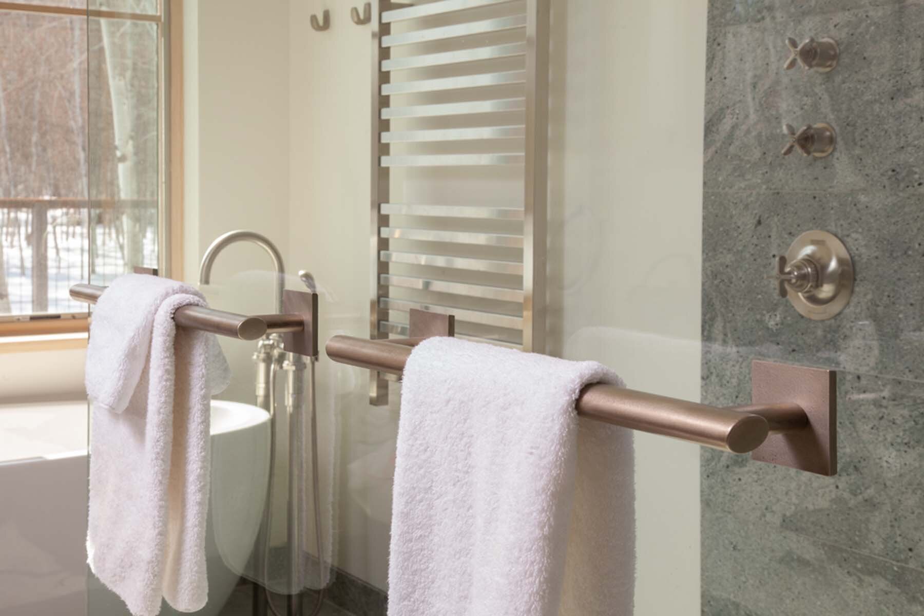 Towel Organizer Wooden Hooks Bathroom Closet Solid-raw -  Norway