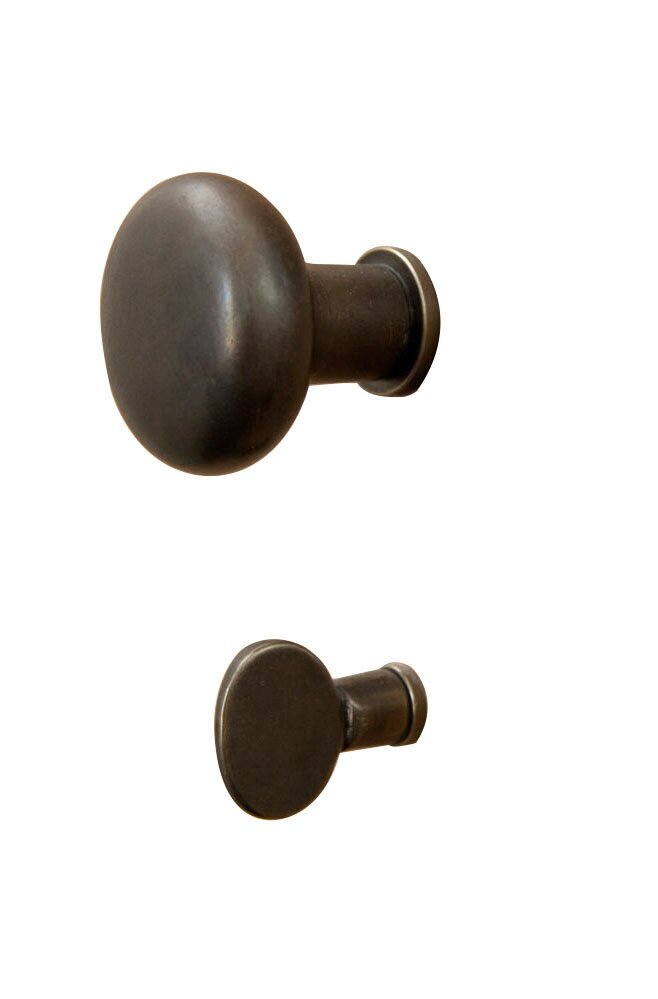 The Milford PRIVACY Set in Bronze Finish with Oval Door Knobs