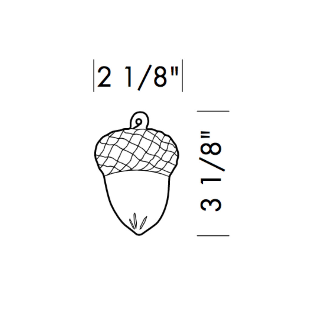 ORN-2009 Acorn Ornament Specifications