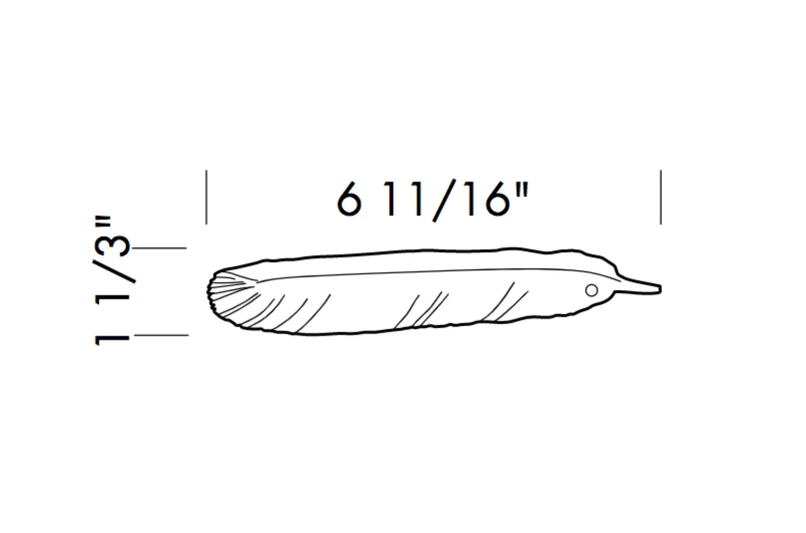 ORN-2014 Feather Ornament Specifications