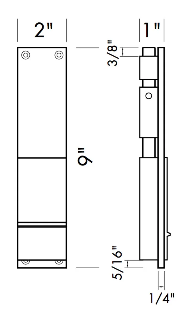 FSB-9 Flush Surface Bolt Specifications