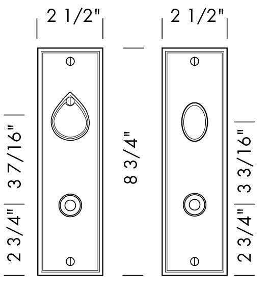 CS-421PLD Passage Latch - Deadbolt Door Entry Set Specifications
