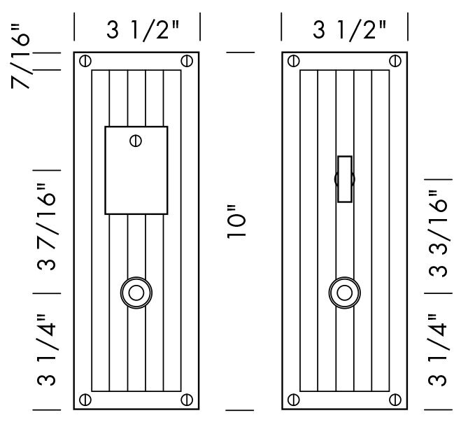 CS-431PLD Passage Latch - Deadbolt Door Entry Set Specifications