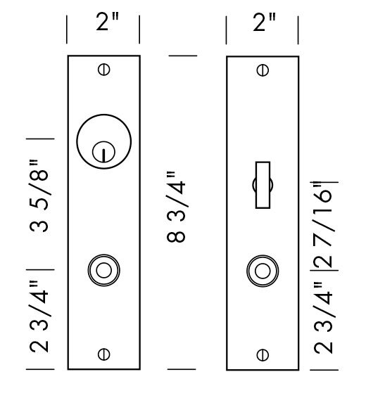 CS-950ML-NKC Mortise Lock Door Entry Set Specifications