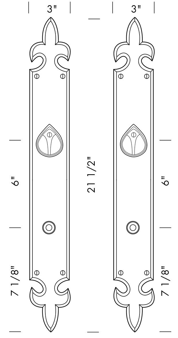 CS-1250PLD-DC Double Cylinder Passage Latch - Deadbolt Door Entry Set Specifications