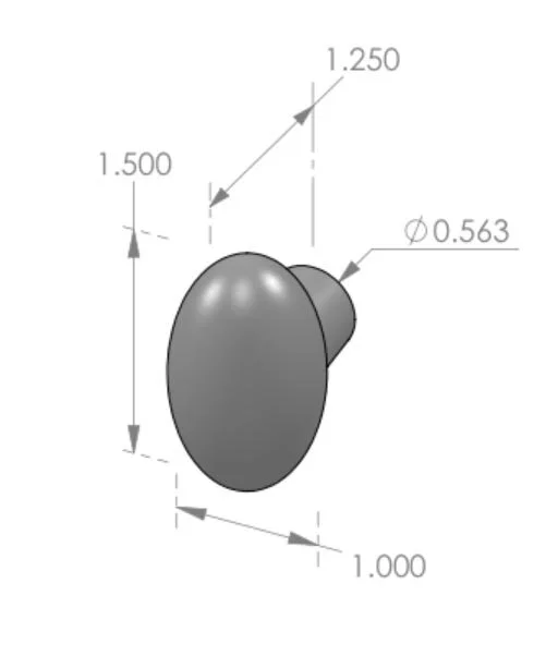 TPC302 Oval Turn Piece Sun Valley Bronze Hardware