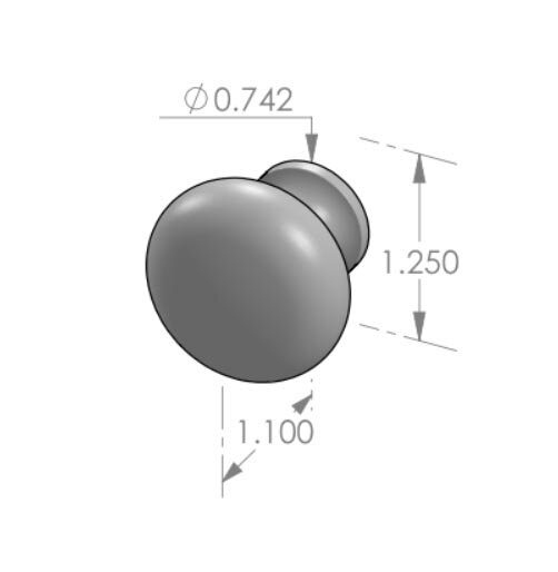 CK-411 Classic Round Cabinet Knob Specifications