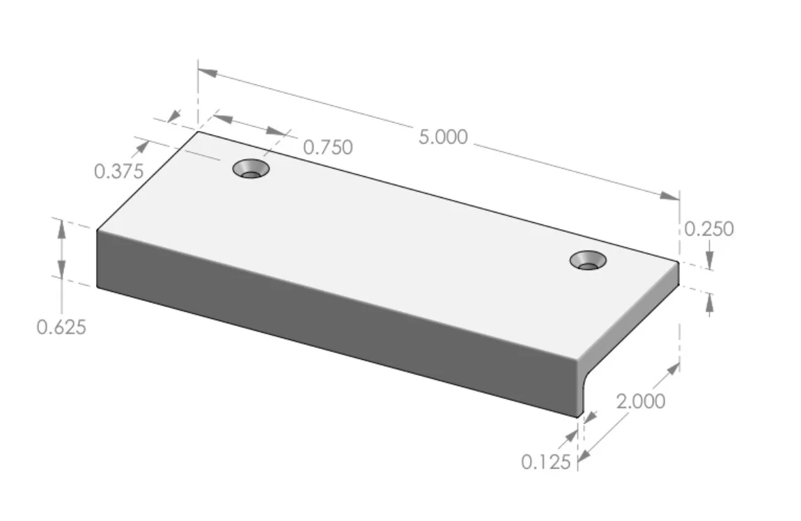 CK-498-5 Edge Mount Pull Specifications