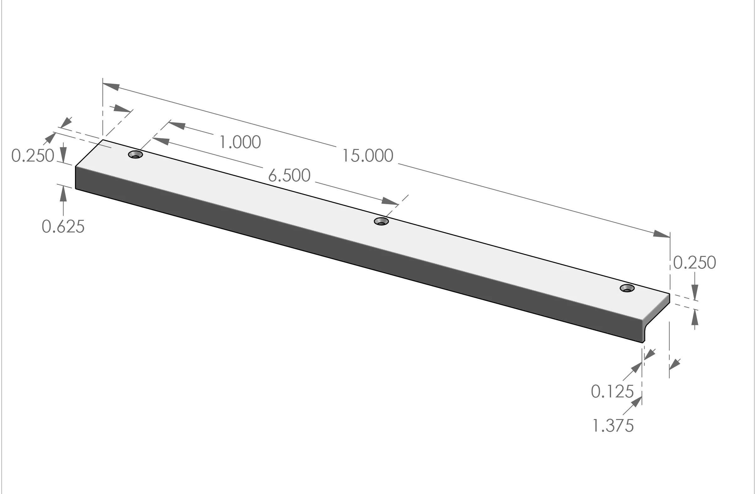 CK-501-15 Edge Mount Pull Specifications