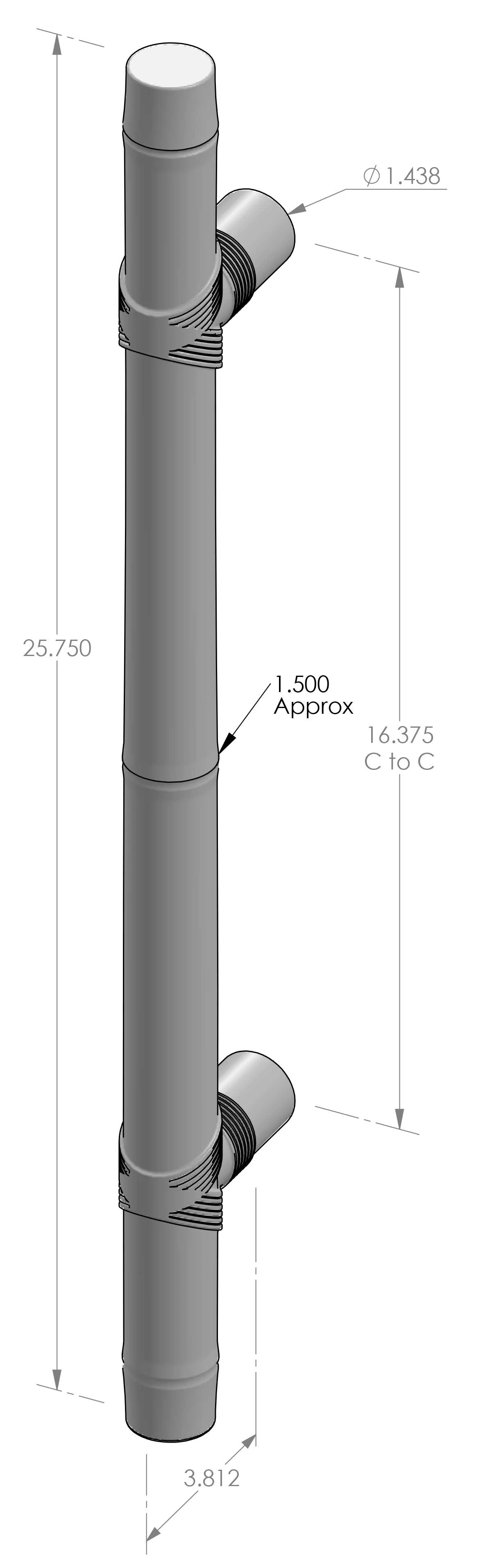 GH-1326R Bamboo Grip Handle Specifications