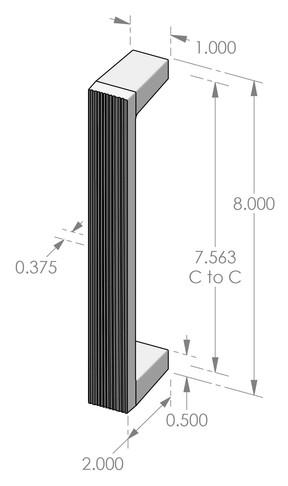 GH-1983 Corduroy Grip Handle Specifications