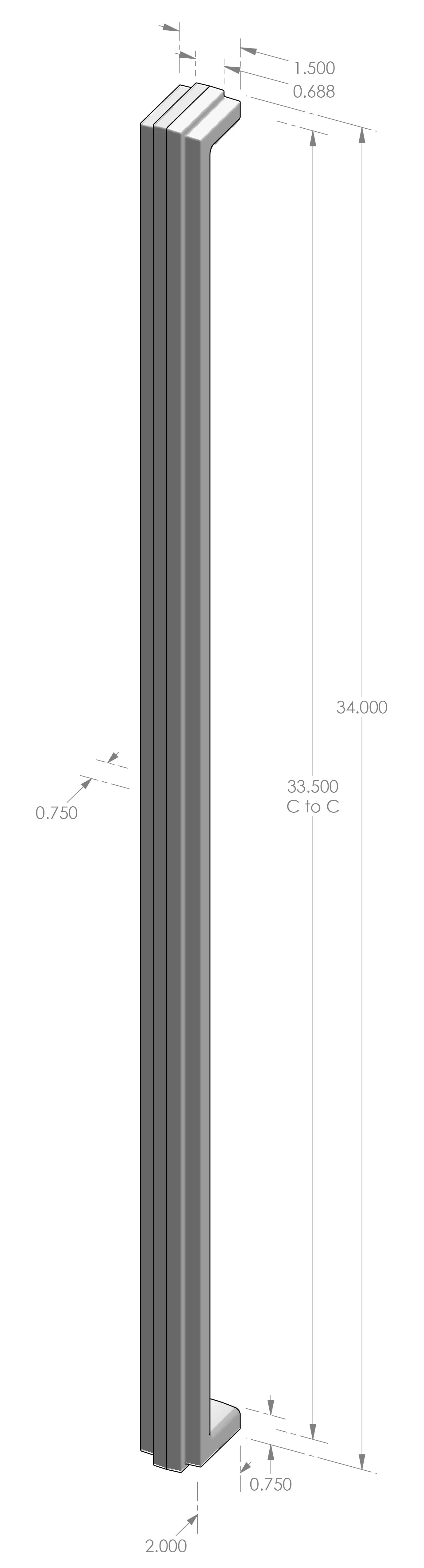 GH-961-34 Deco Grip Handle Specifications