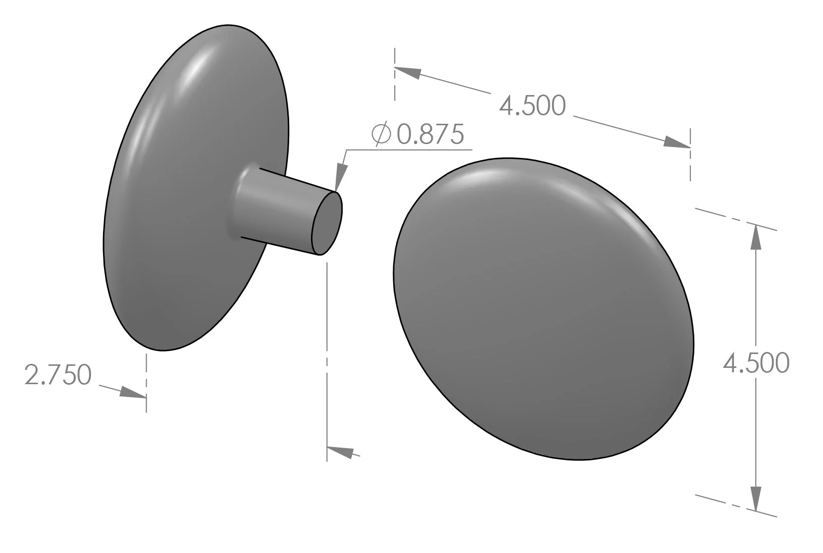 GH-KP209 Knob Pull Specifications