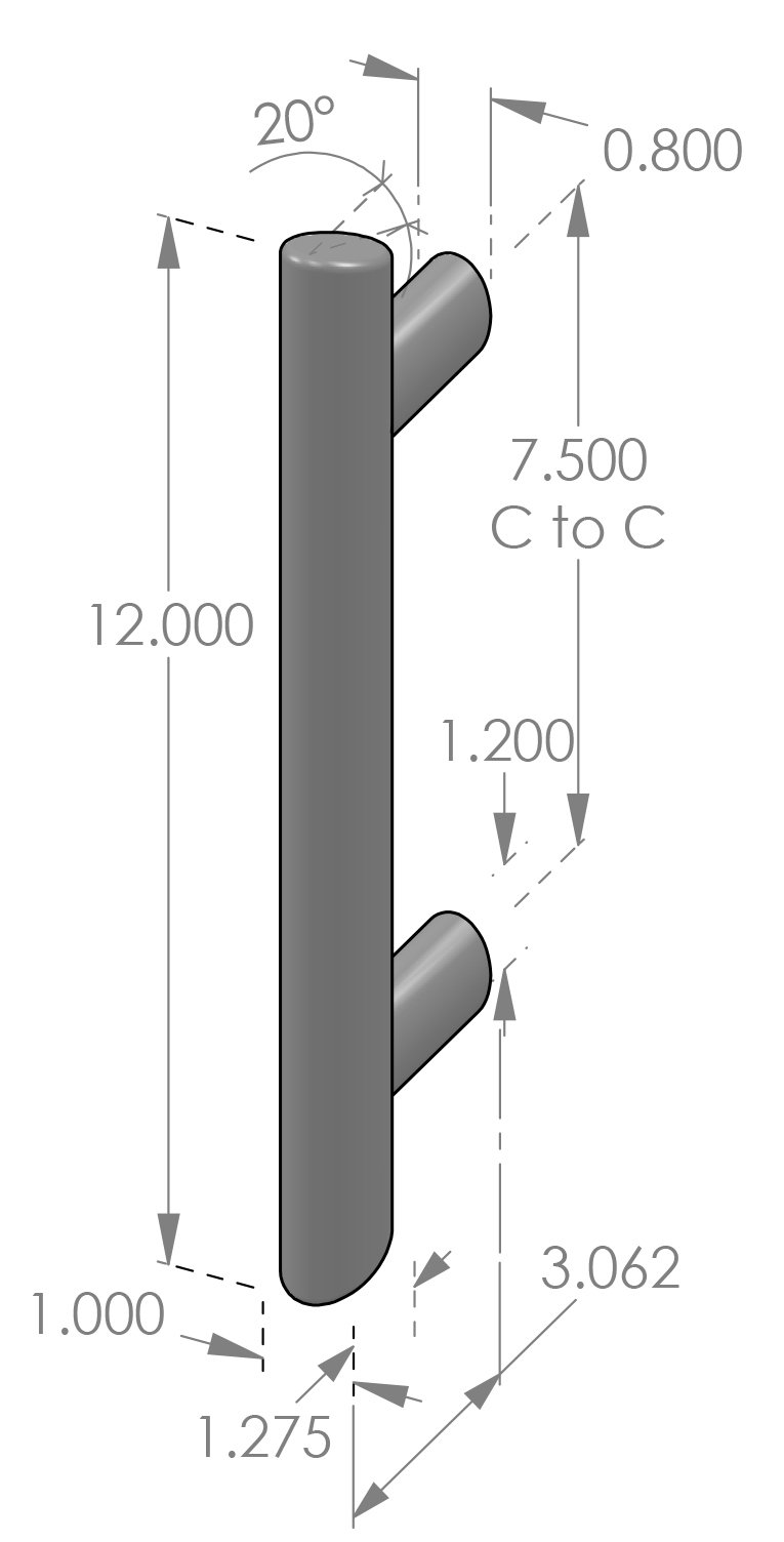 GH-KYO12 Kyoto Grip Handle Specifications