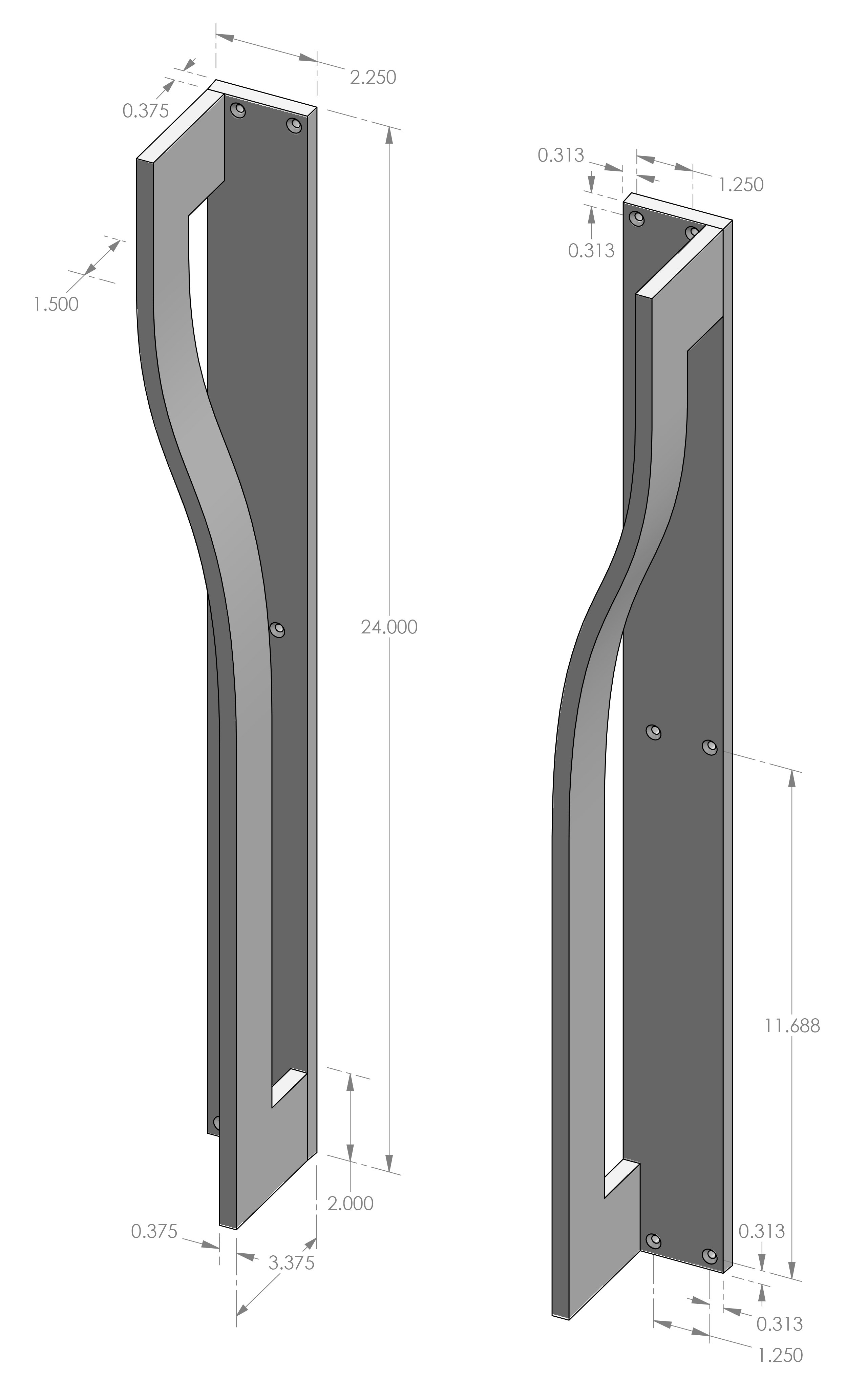 GH-LB24 The Lift Grip Handle - Left Hand Specifications