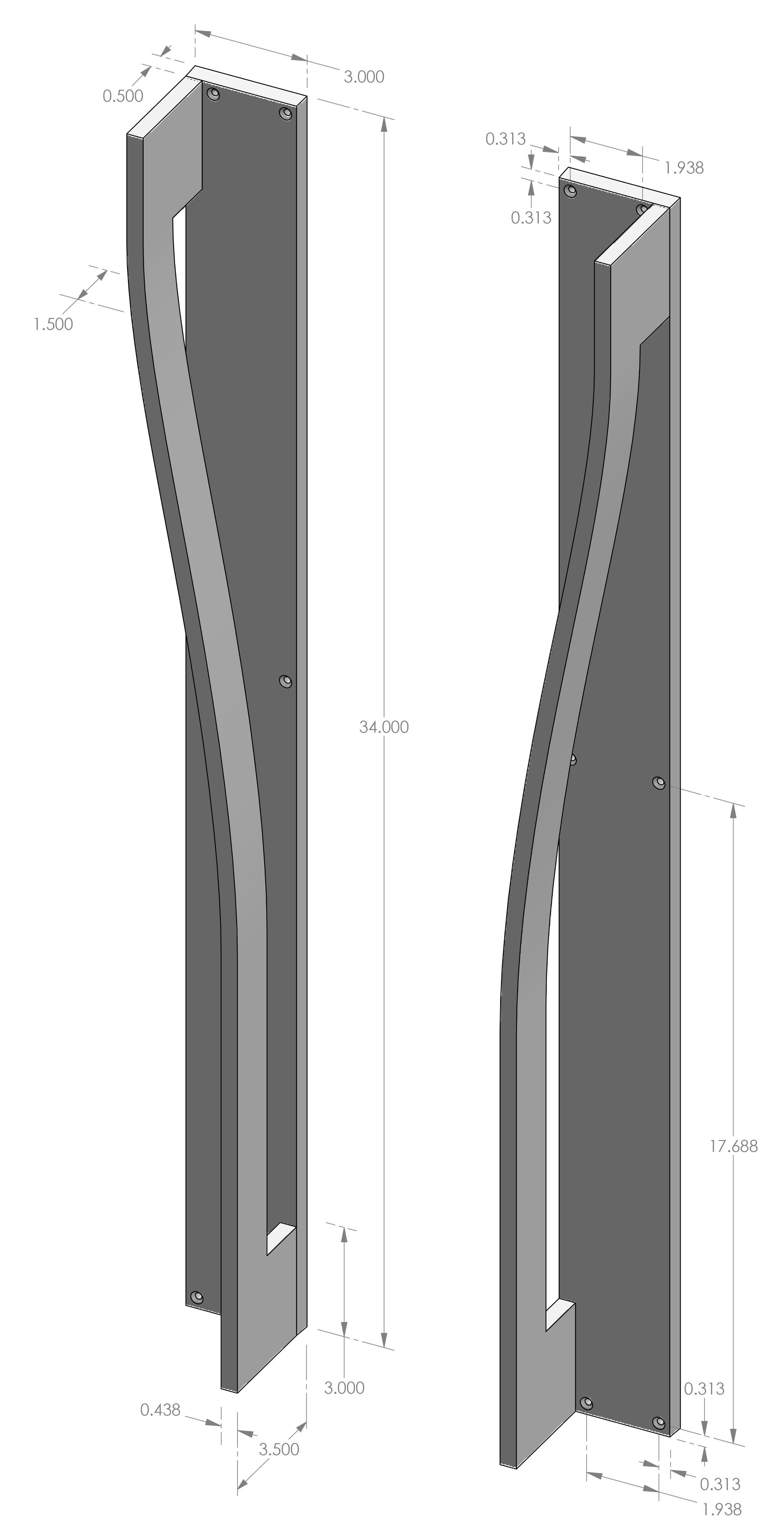 GH-LB34 The Lift Grip Handle - Right Hand Specifications