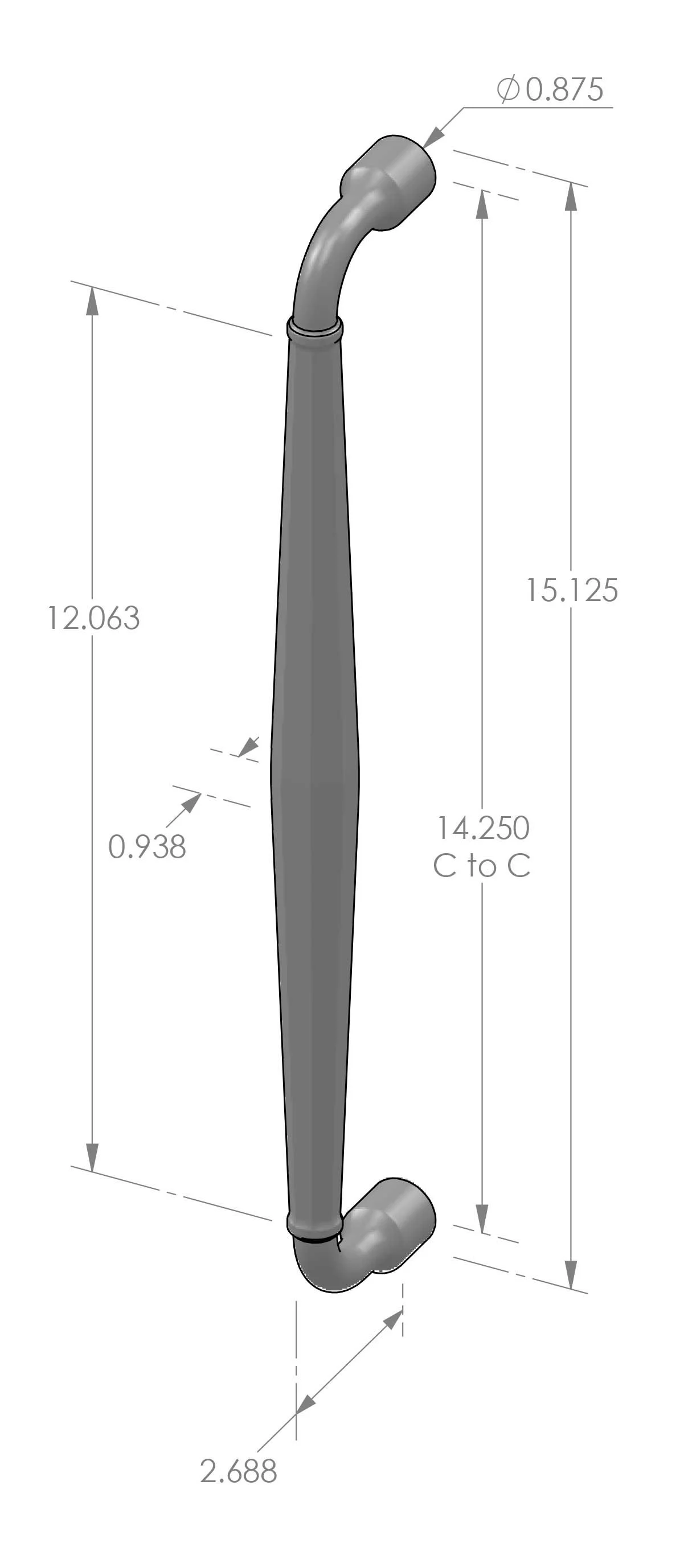 GH-128 Stanley Grip Handle Specifications