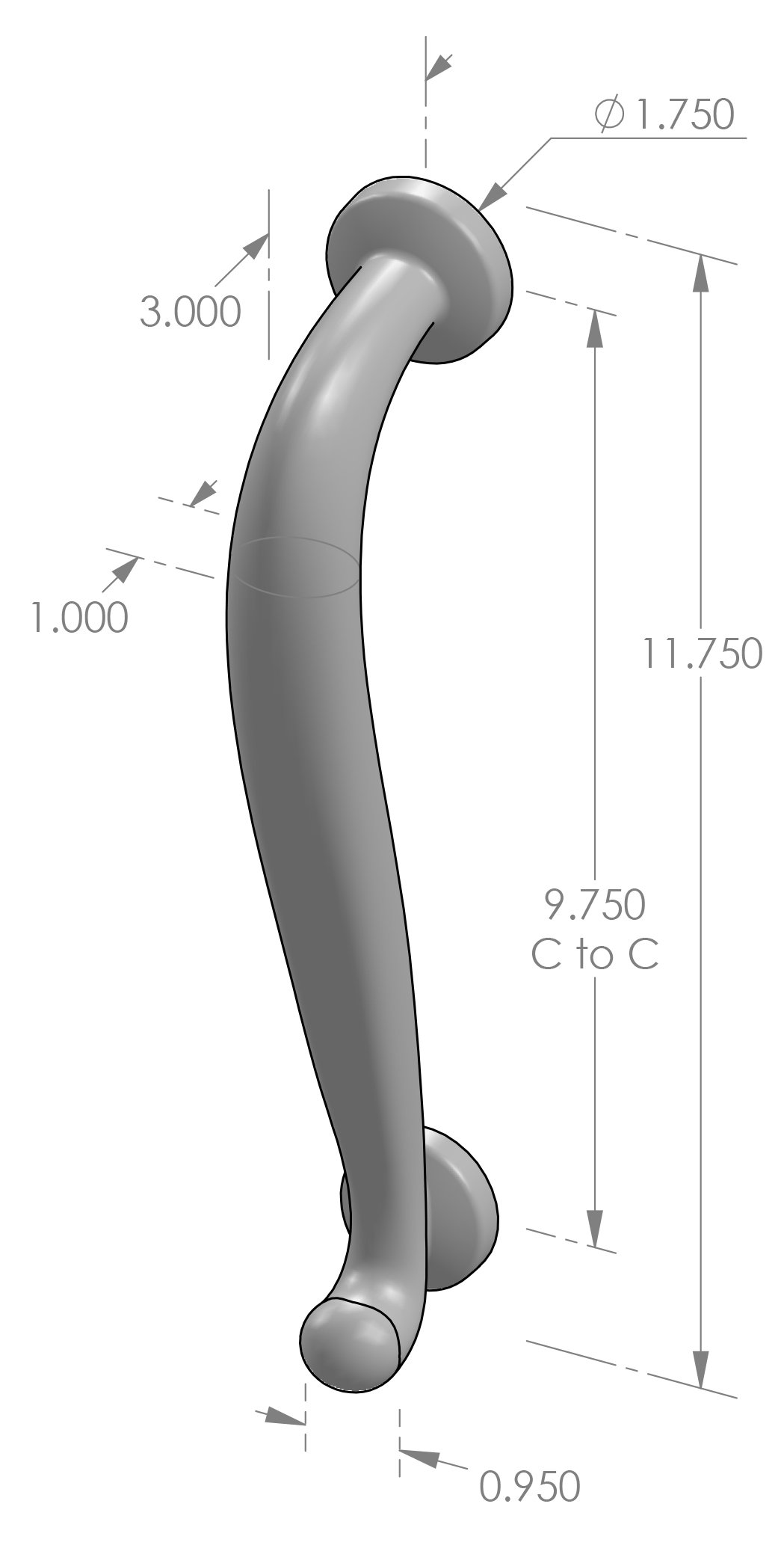 GH-800 Curved Grip Handle Specifications