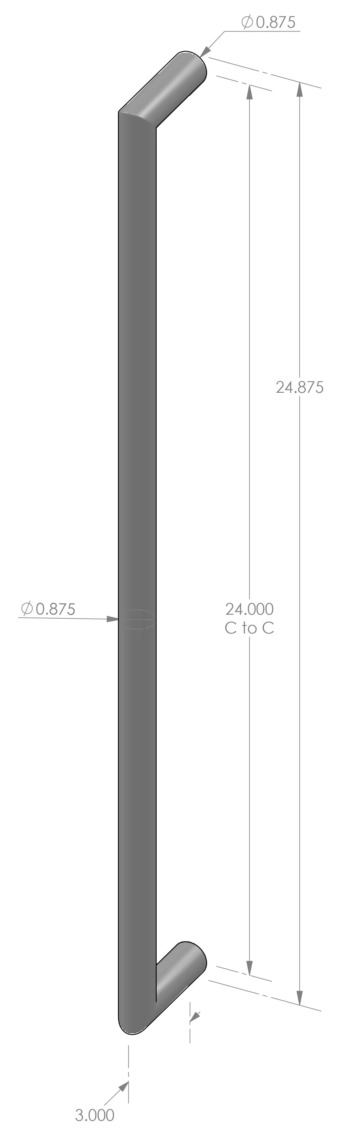 GH-169-24 Lolo Grip Handle Specifications
