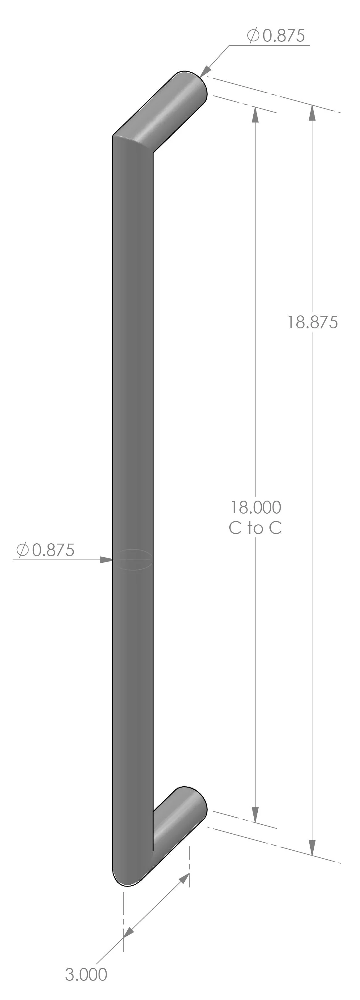 GH-169-18 Lolo Grip Handle Specifications