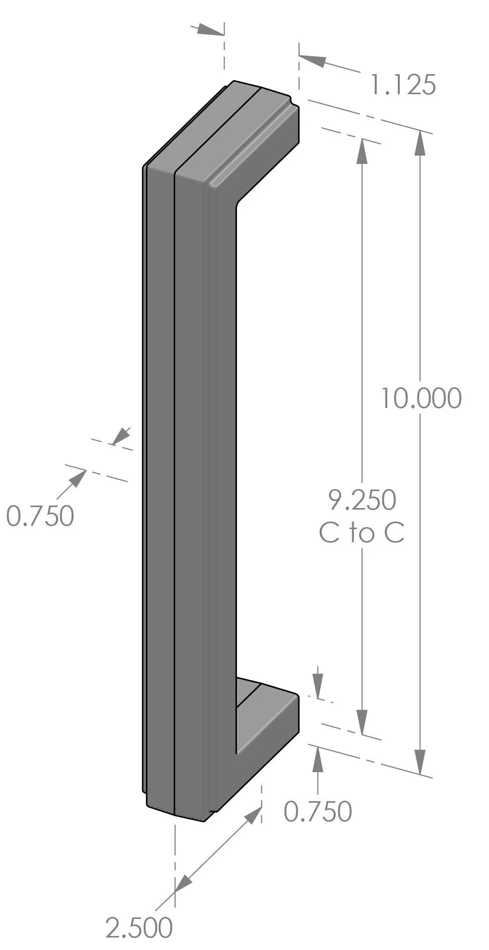 GH-2110 Mesa Grip Handle Specifications