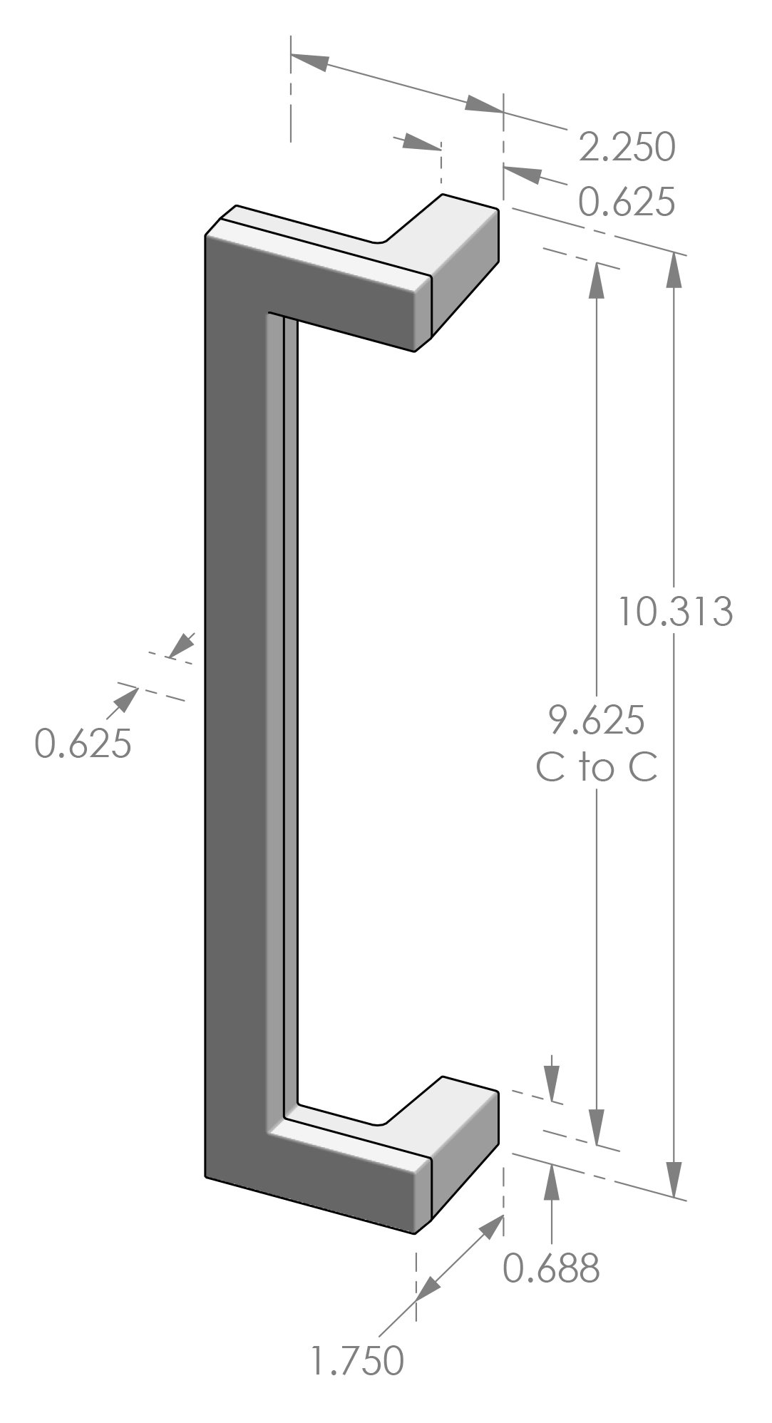 GH-132SL Offset Grip Handle Specifications