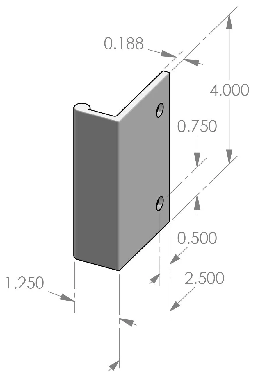 GH-B501-4R Rolled Edge Mount Grip Handle Specifications