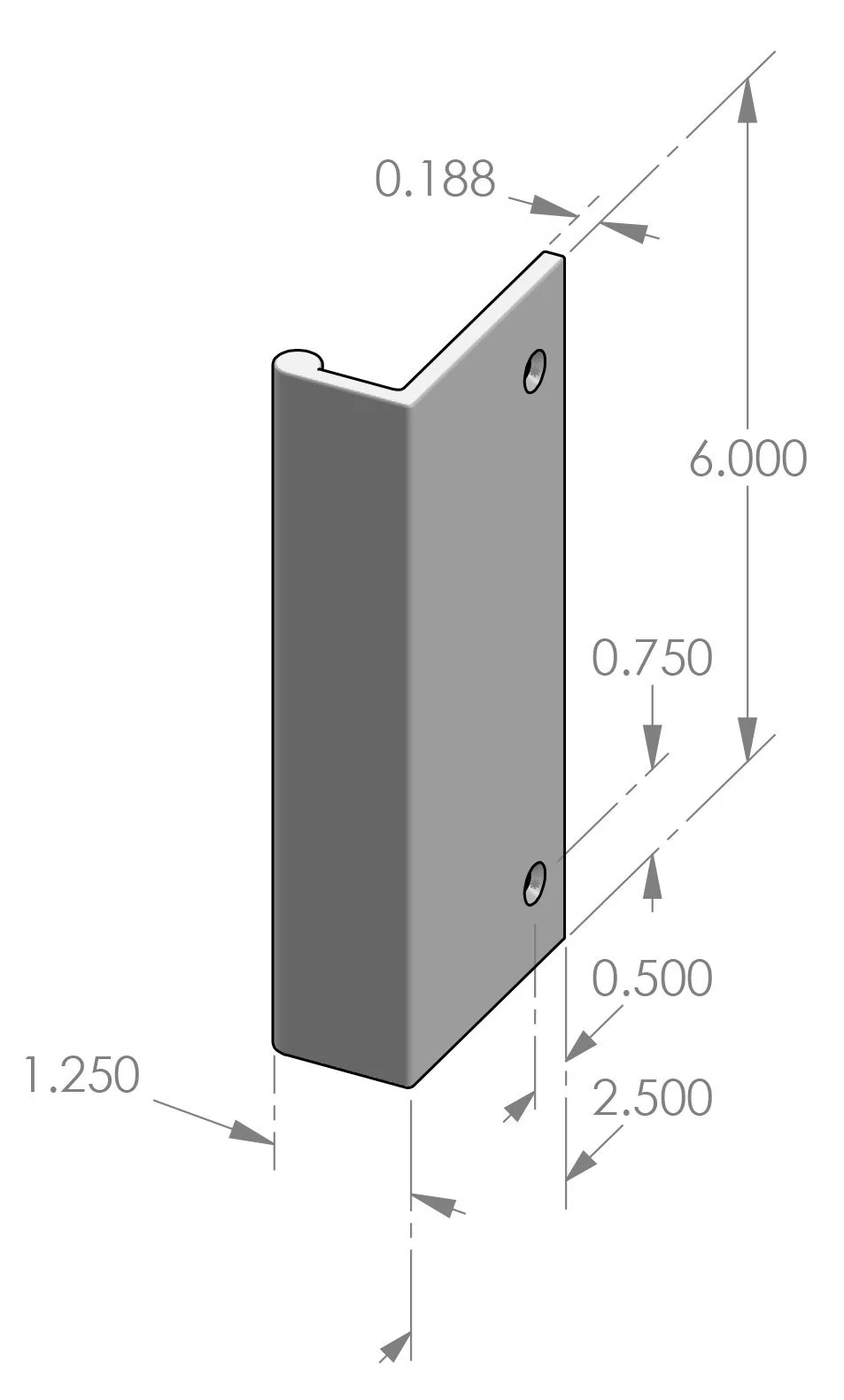 GH-B501-6R Rolled Edge Mount Grip Handle Specifications