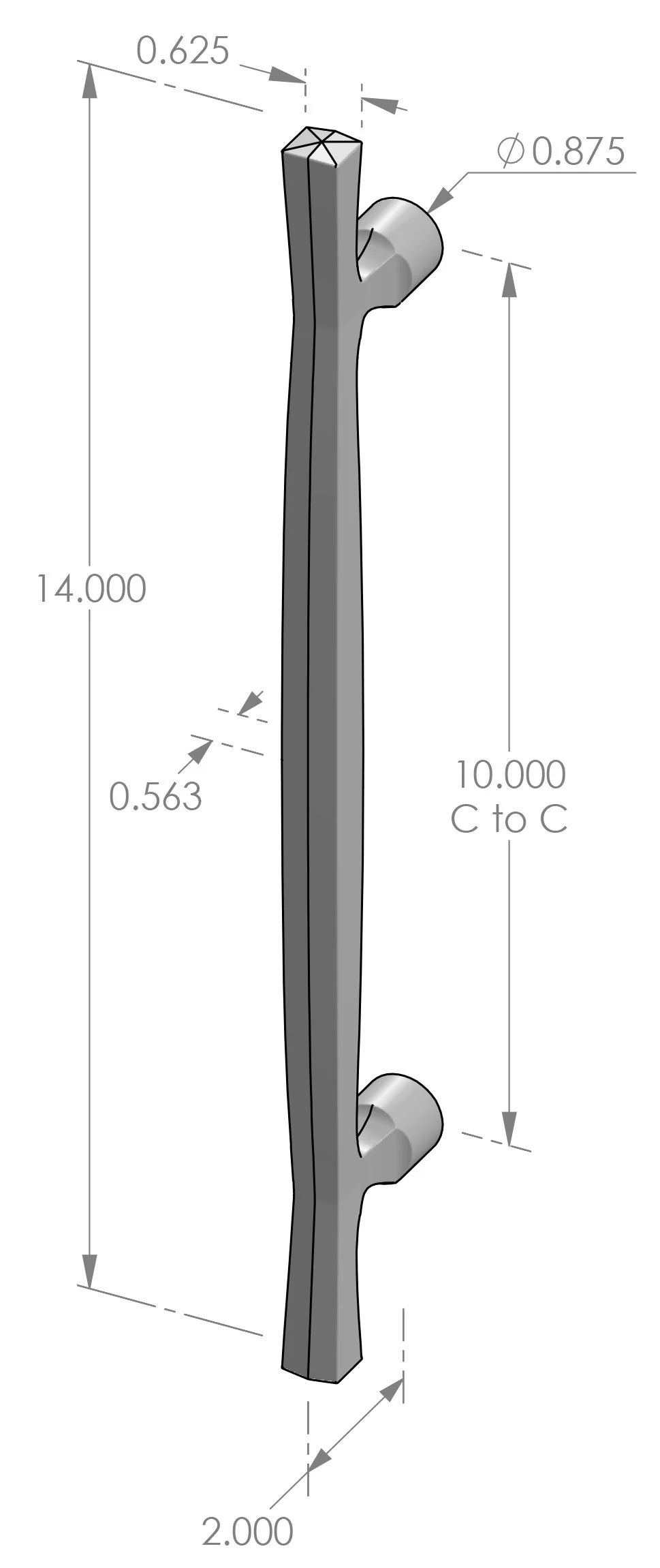 GH-228-14 T-Grip Handle Specifications