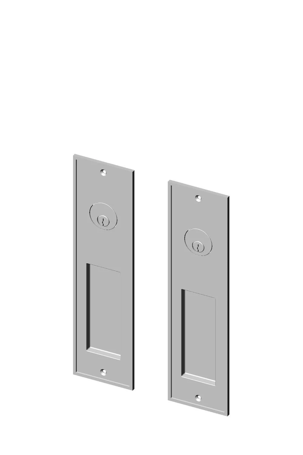 CS-FP1516ML-DC Bandbox Double Cylinder Locking Pocket Door Set