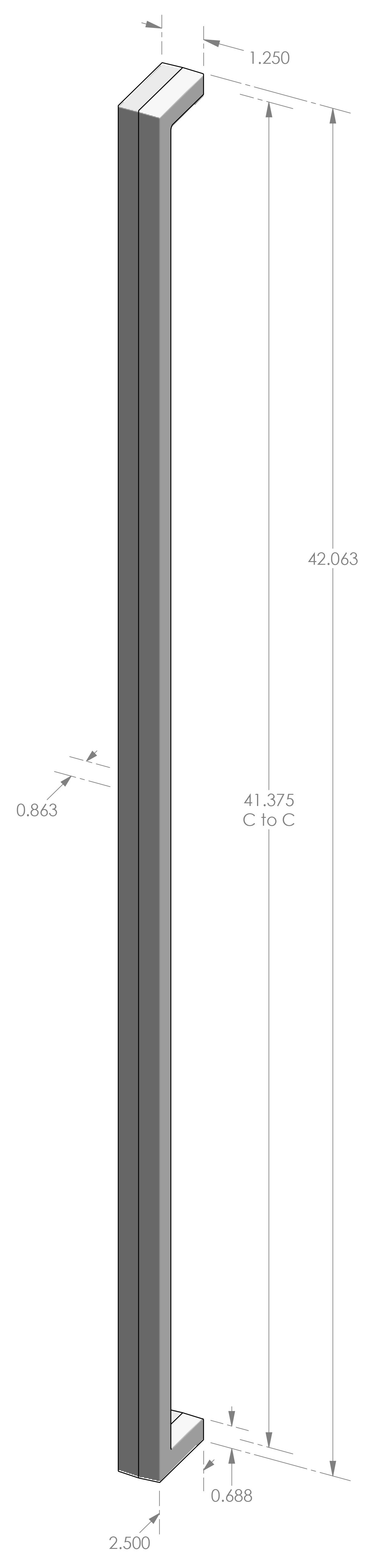 GH-998-42 Ergonomic Step Grip Handle Specifications
