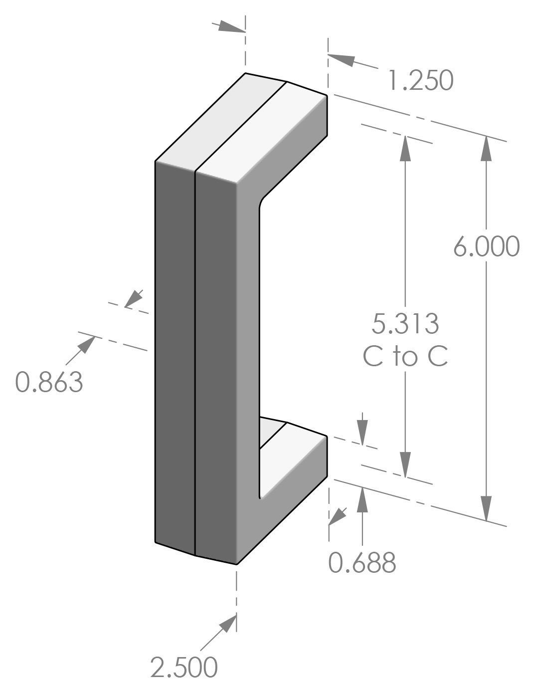 GH-999-6 Ergonomic Grip Handle Specifications