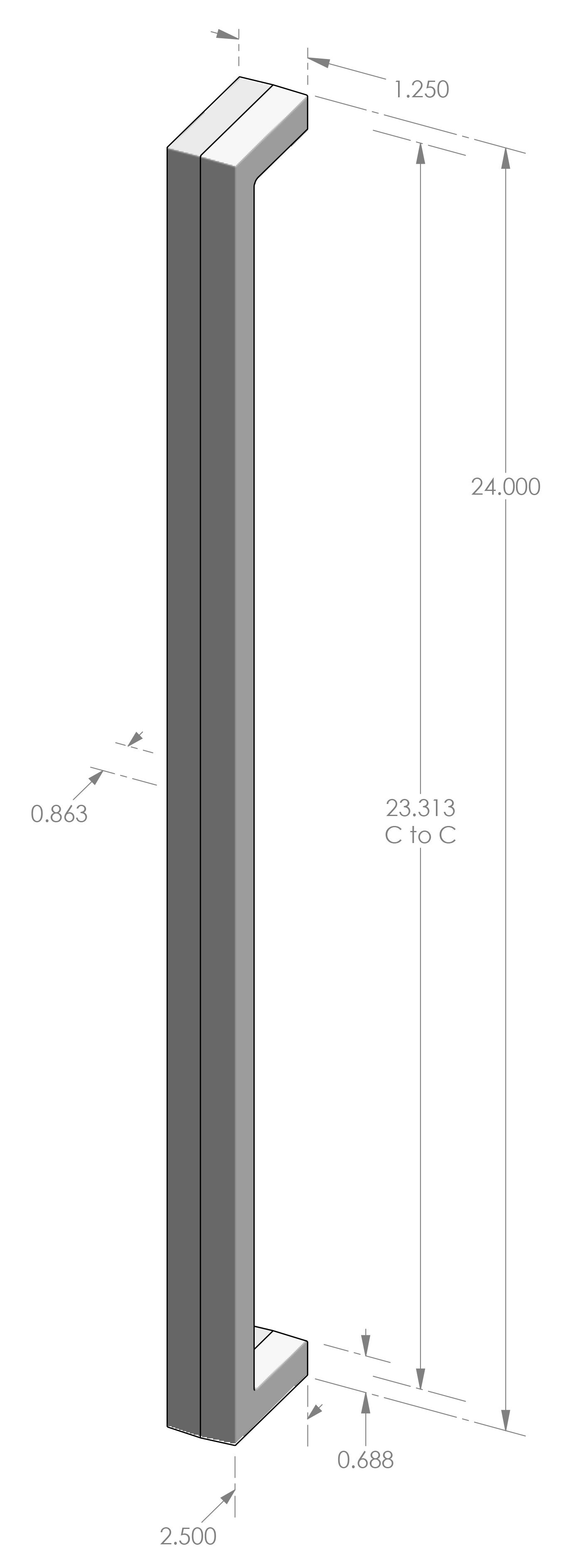 GH-999-24 Ergonomic Grip Handle Specifications