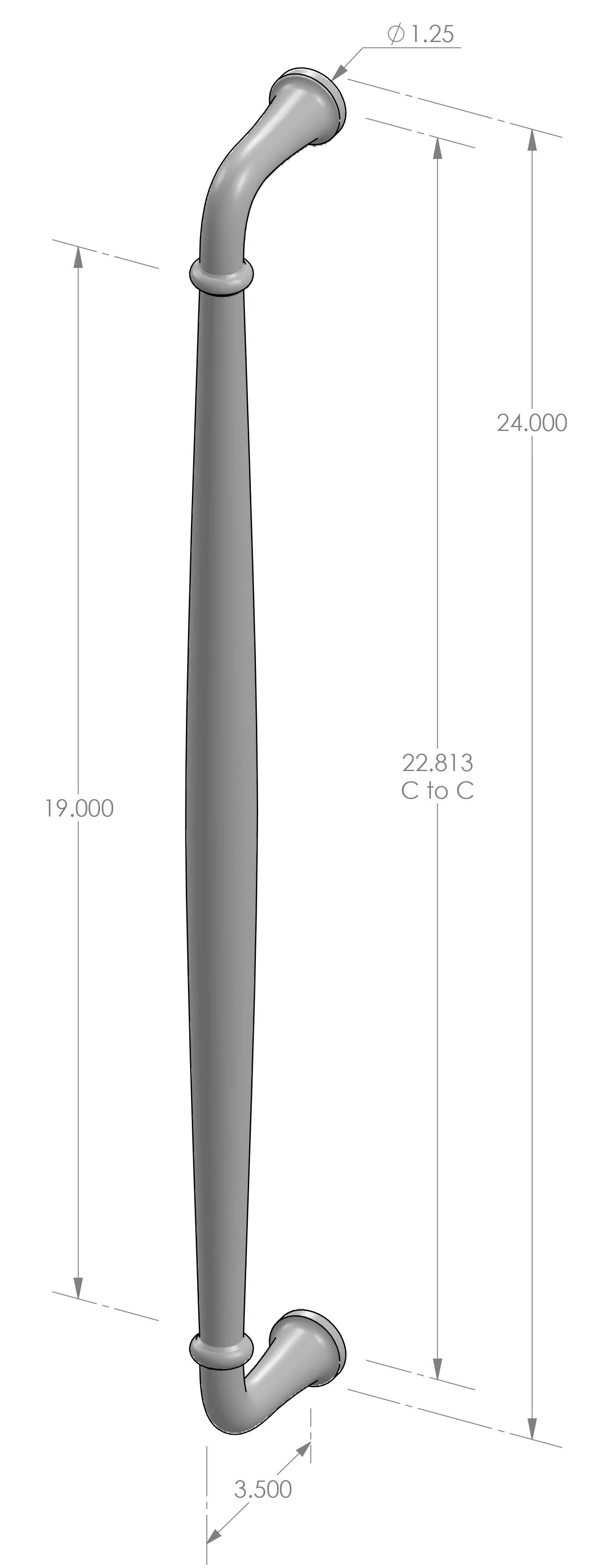 GH-146 Ridge Grip Handle | Sun Valley Bronze Hardware