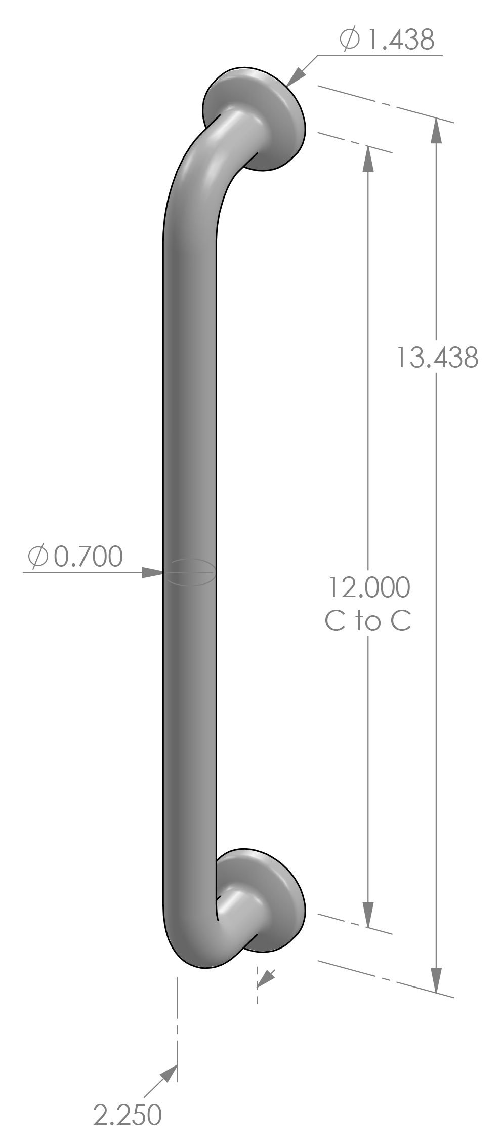 GH-450 Round Foot Grip Handle Specifications