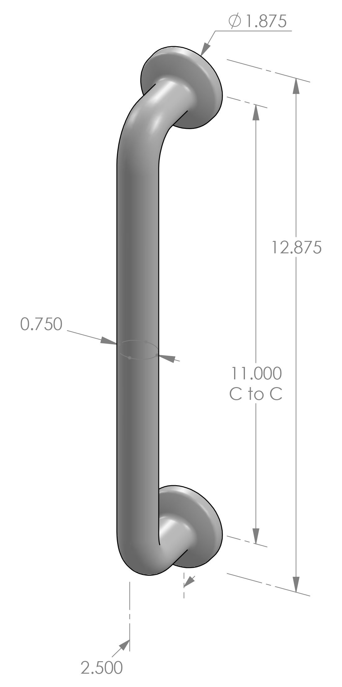 GH-500 Round Foot Grip Handle Specifications