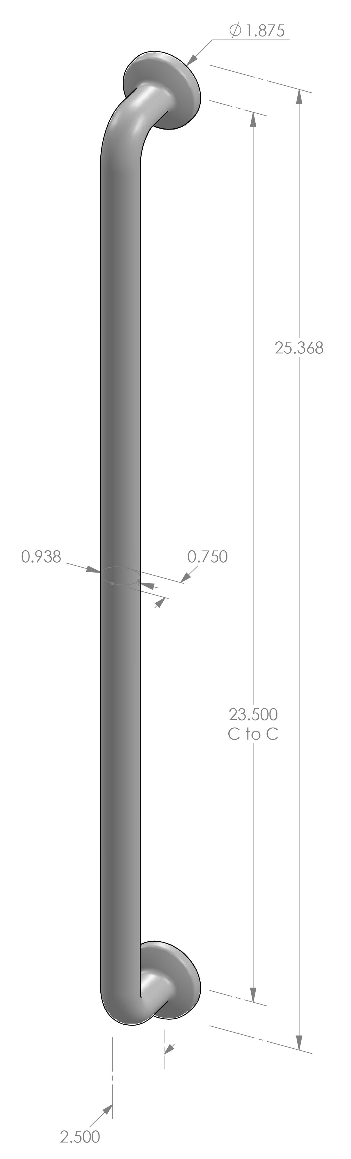 GH-525 Round Foot Grip Handle Specifications