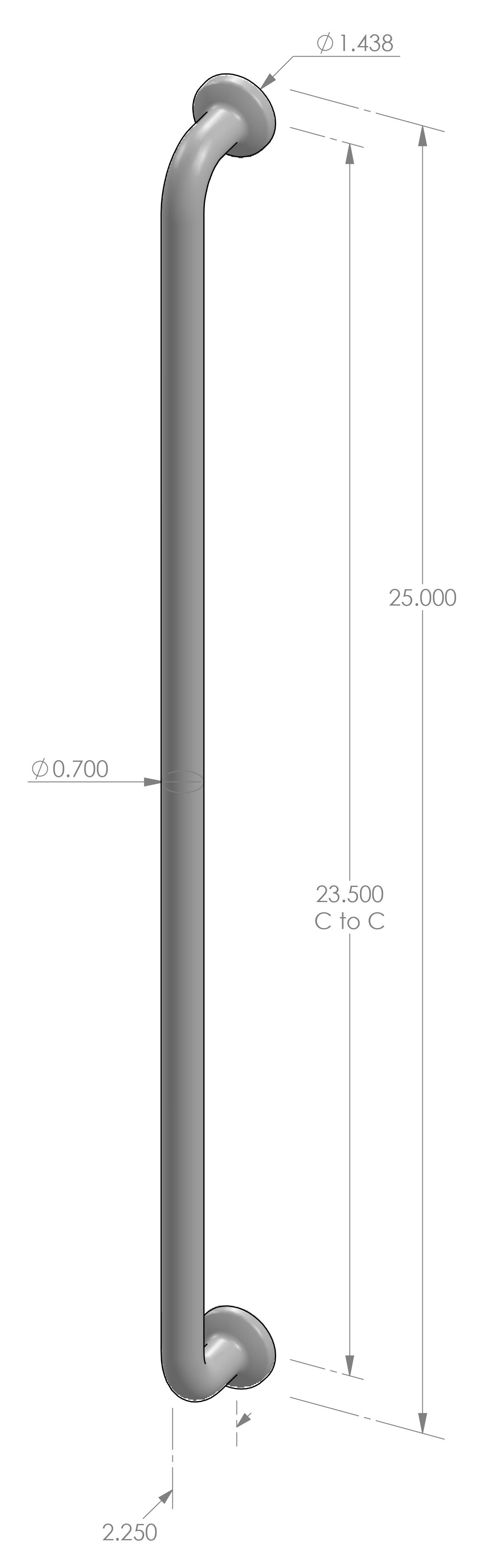 GH-455 Round Foot Grip Handle Specifications