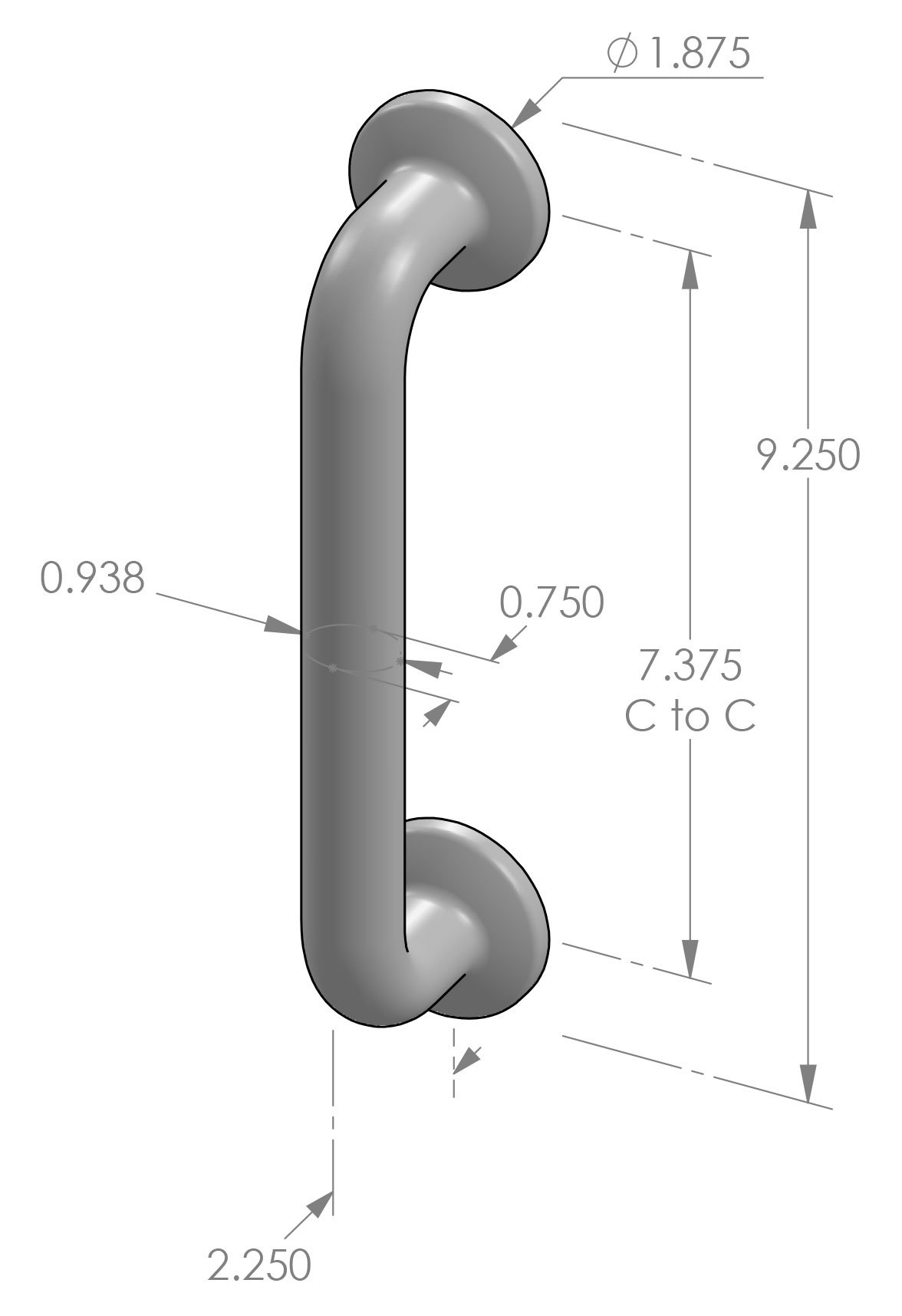 GH-540 Round Foot Grip Handle Specifications