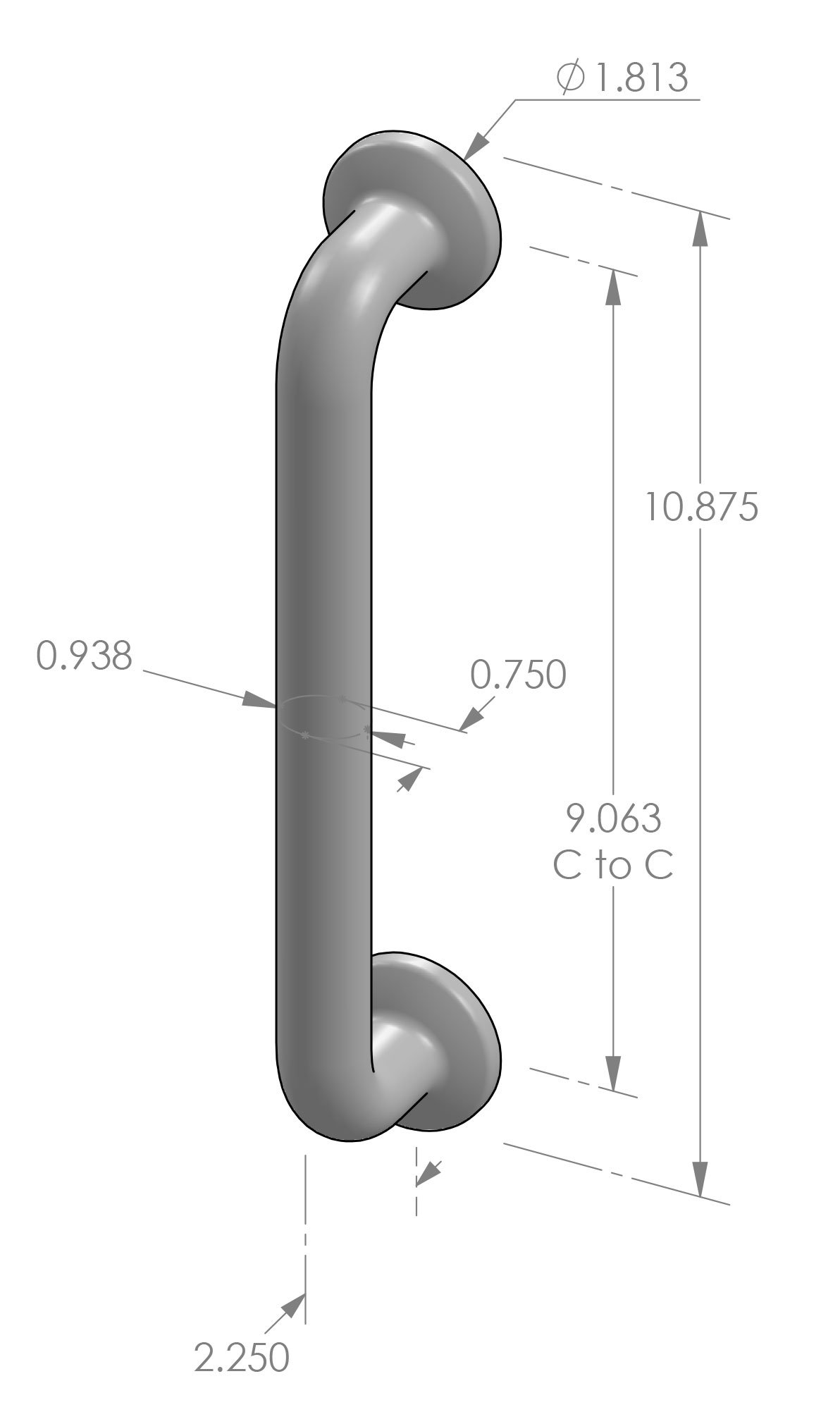 GH-541 Round Foot Grip Handle Specifications